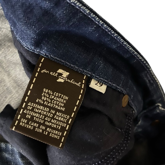7 for all Mankind Blue A Pocket Midrise Blue Bootcut Denim Jeans Size 29 - Picture 8 of 8